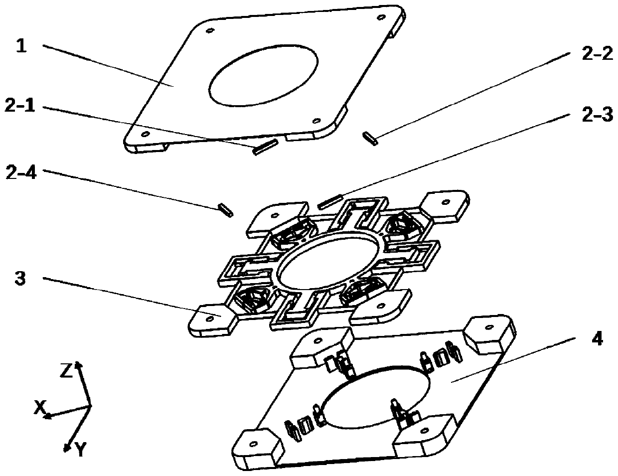 Double-axis translational self-sensing super-resolution imaging platform and methods