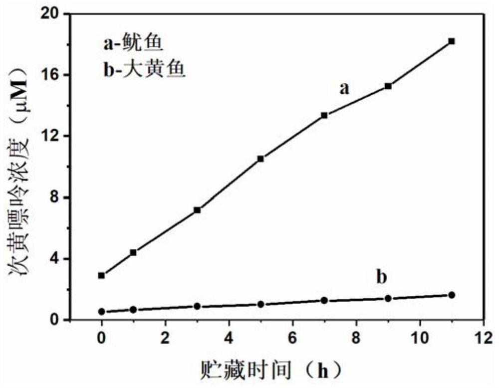 A working electrode for detecting hypoxanthine and xanthine and its enzyme biosensor