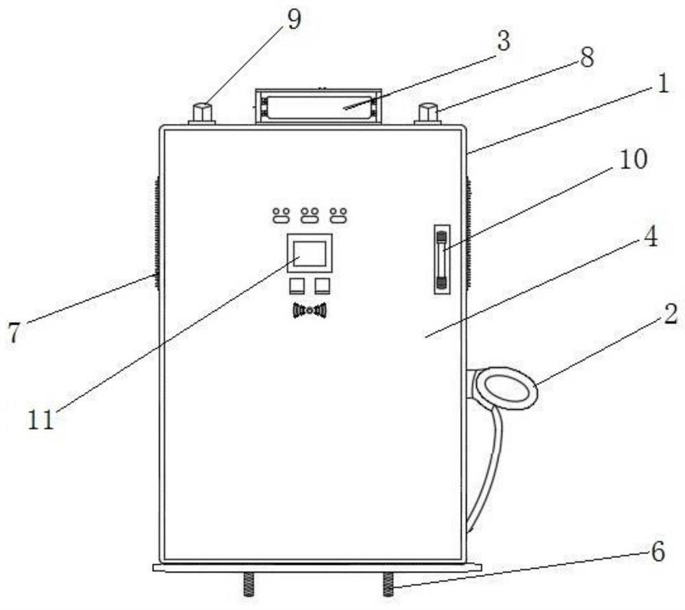 Independent electric vehicle charging device and charging and discharging system based on mobile energy storage battery