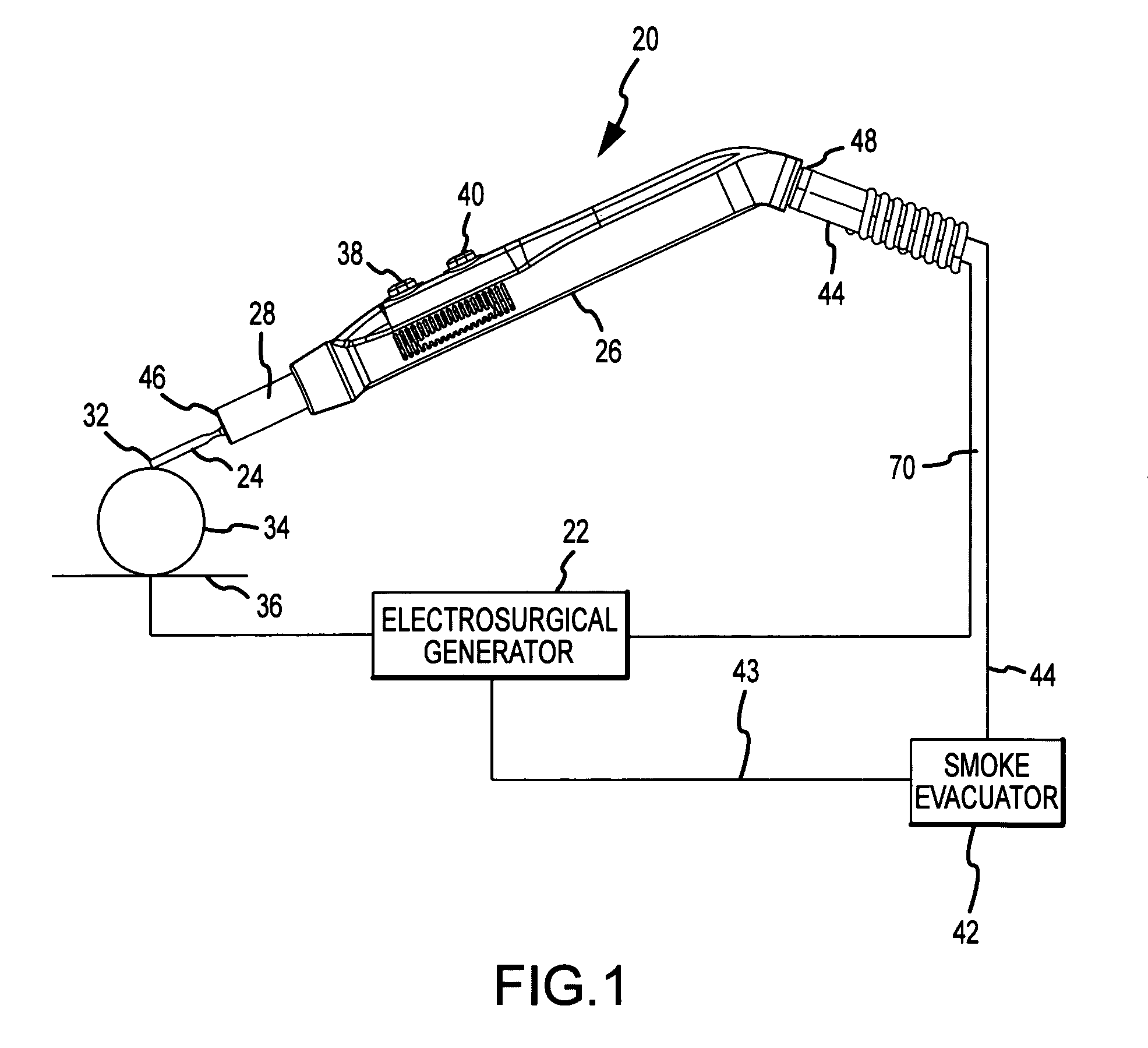 Integrated smoke evacuation electrosurgical pencil and method