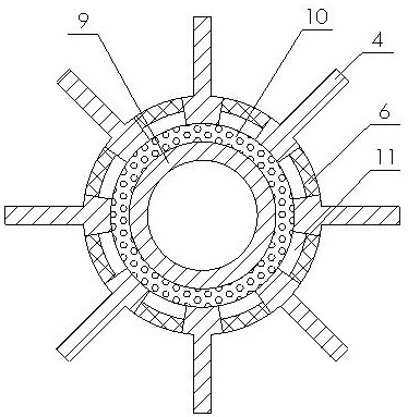 A granary grain heat dissipation insert rod