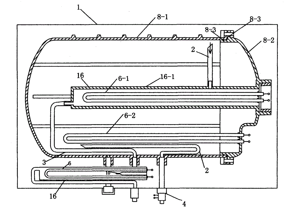 External rapid-heating type electric water heater provided with water flow sensor with pressure reduction function and non-metallic injection-molded water tank