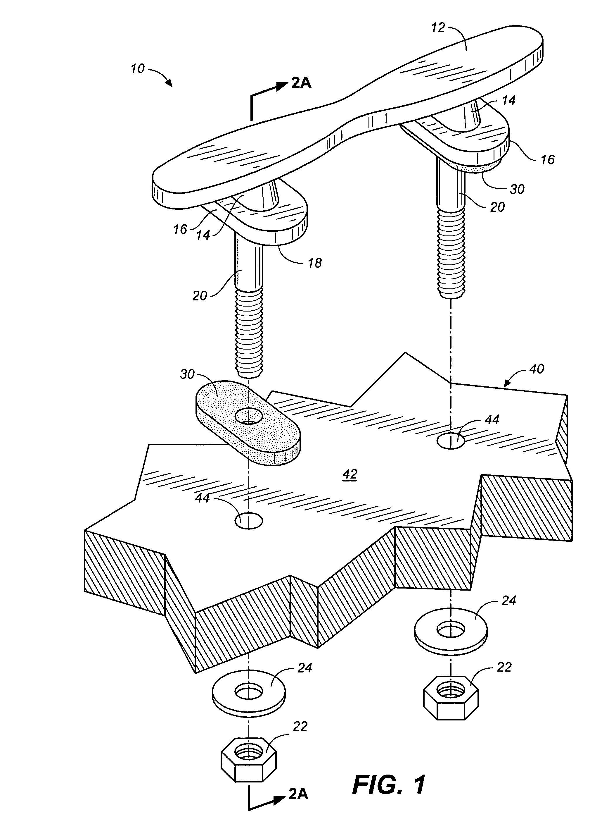 Deck mounted device with gasket