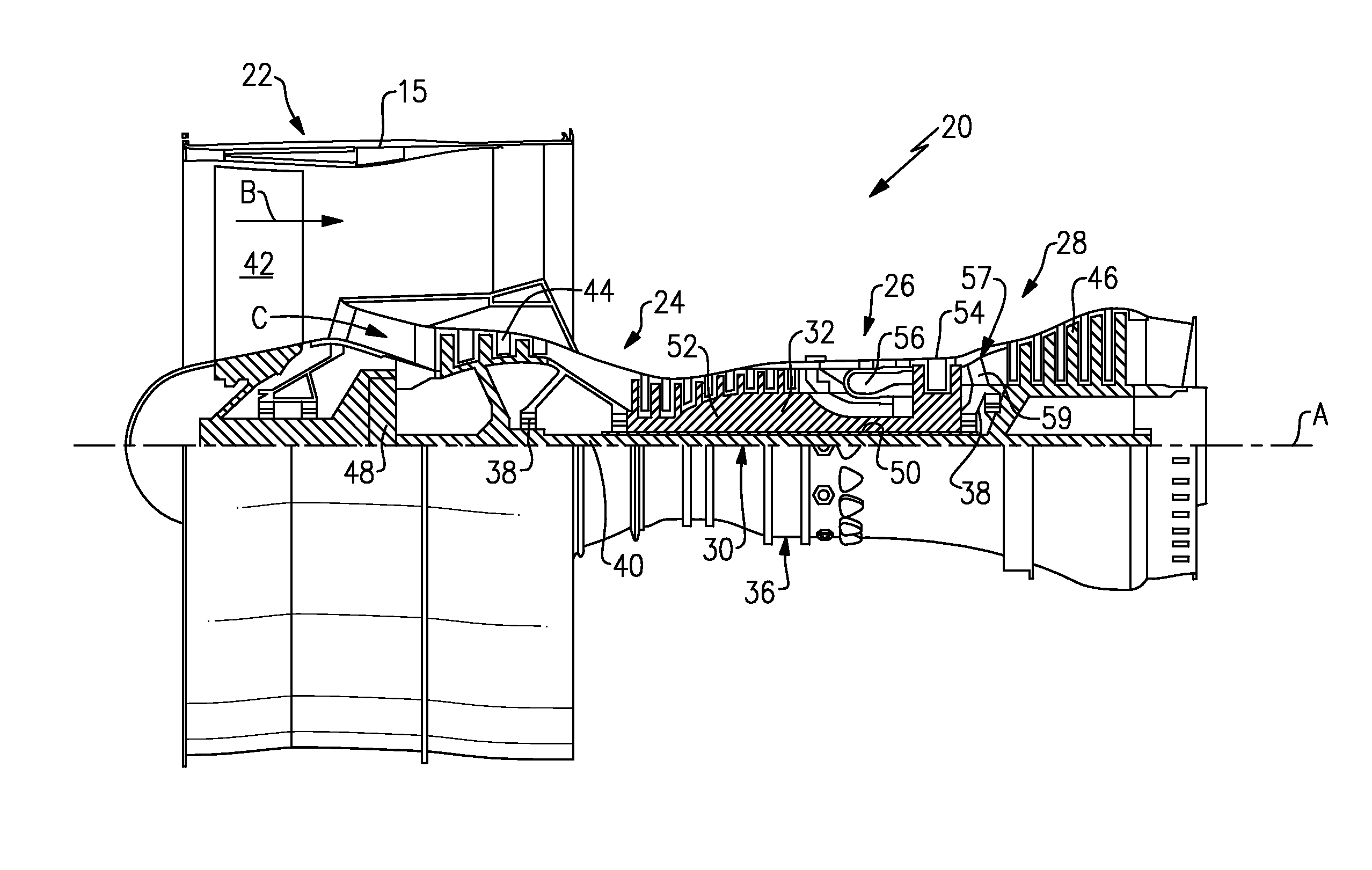 Low noise compressor rotor for geared turbofan engine