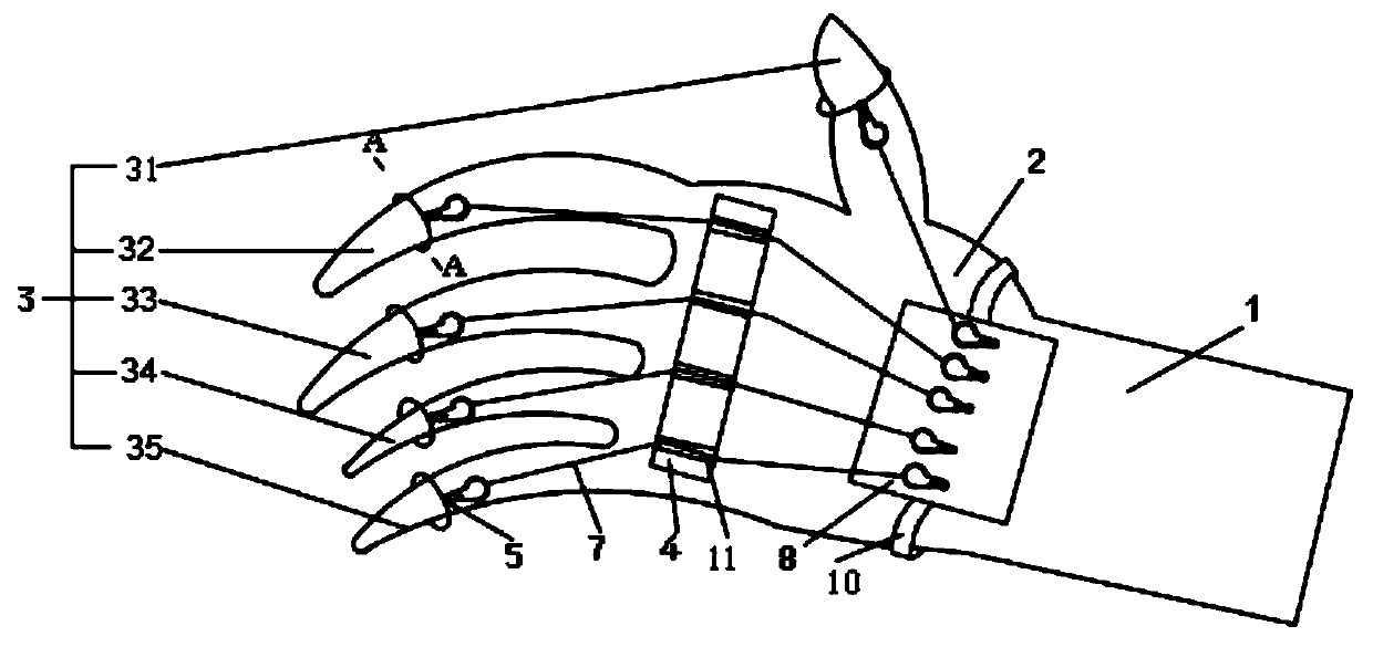 Hand rehabilitation training glove