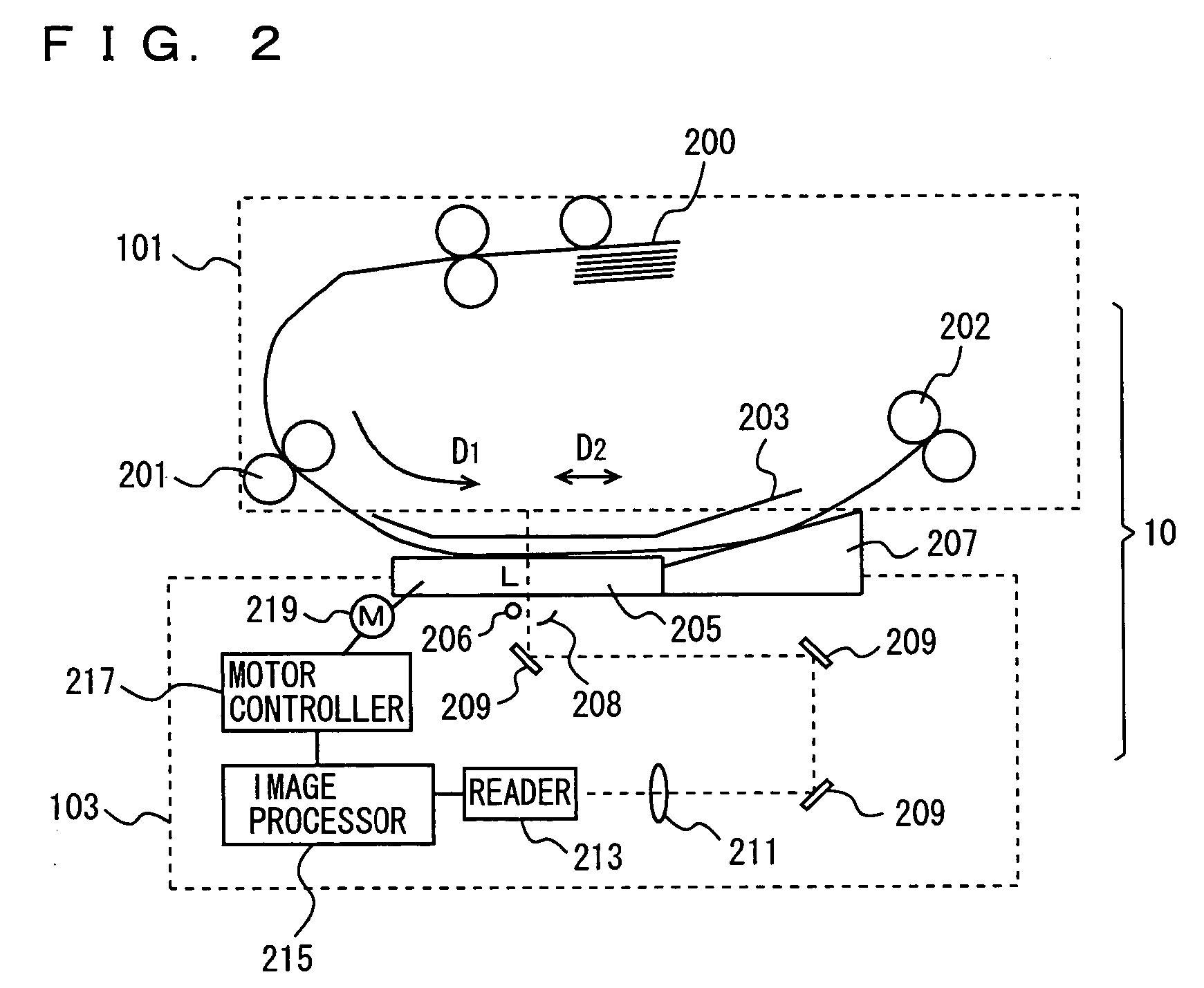 Image reading apparatus reading an original while transporting the same