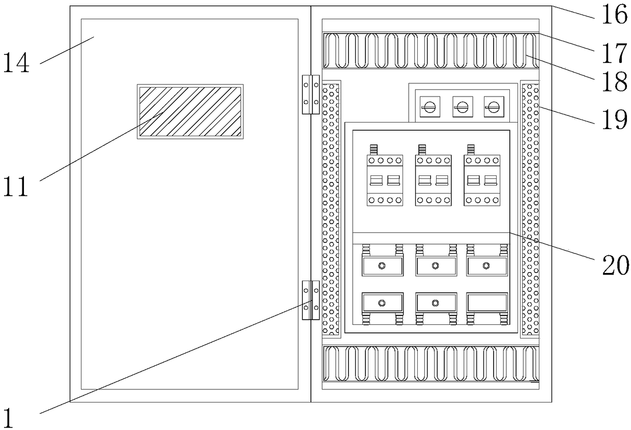 Power distribution cabinet with strong heat dissipation and moisture resistance