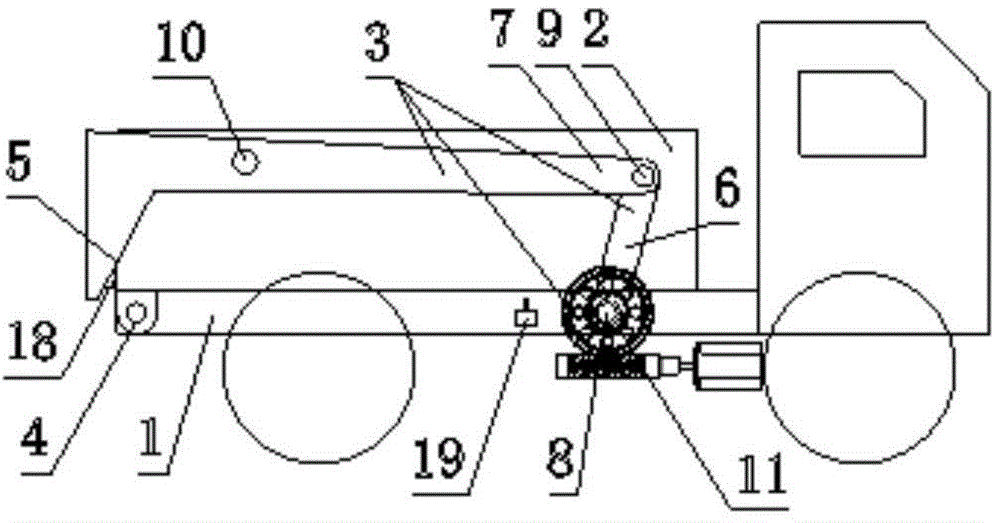 Dumping device for truck