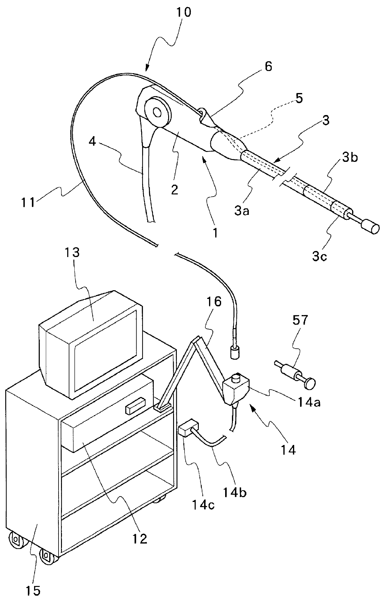 Balloon anchor for endoscopically inserting ultrasound probe