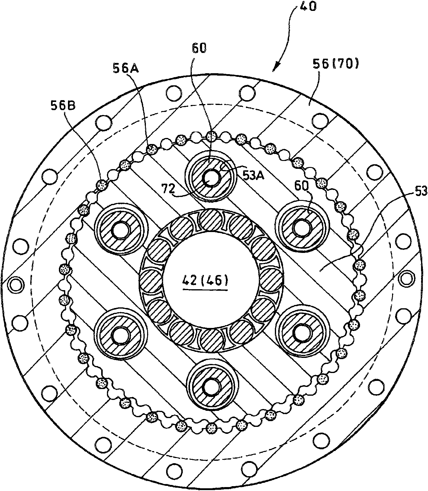 Epicycle reduction gear