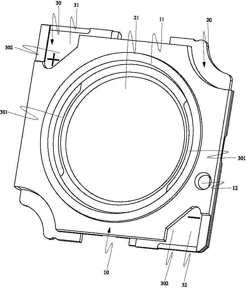 LED supporting frame, manufacturing method of LED supporting frame and double-material belt LED supporting frame module