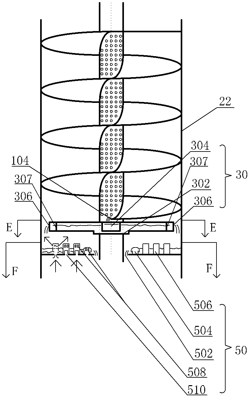 Combined spiral tower tray for gas washing tower, gas cleaning device and application thereof