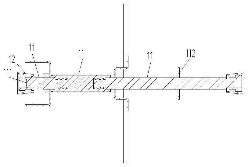 Wall body, hanging plate bolting assembly and construction method thereof