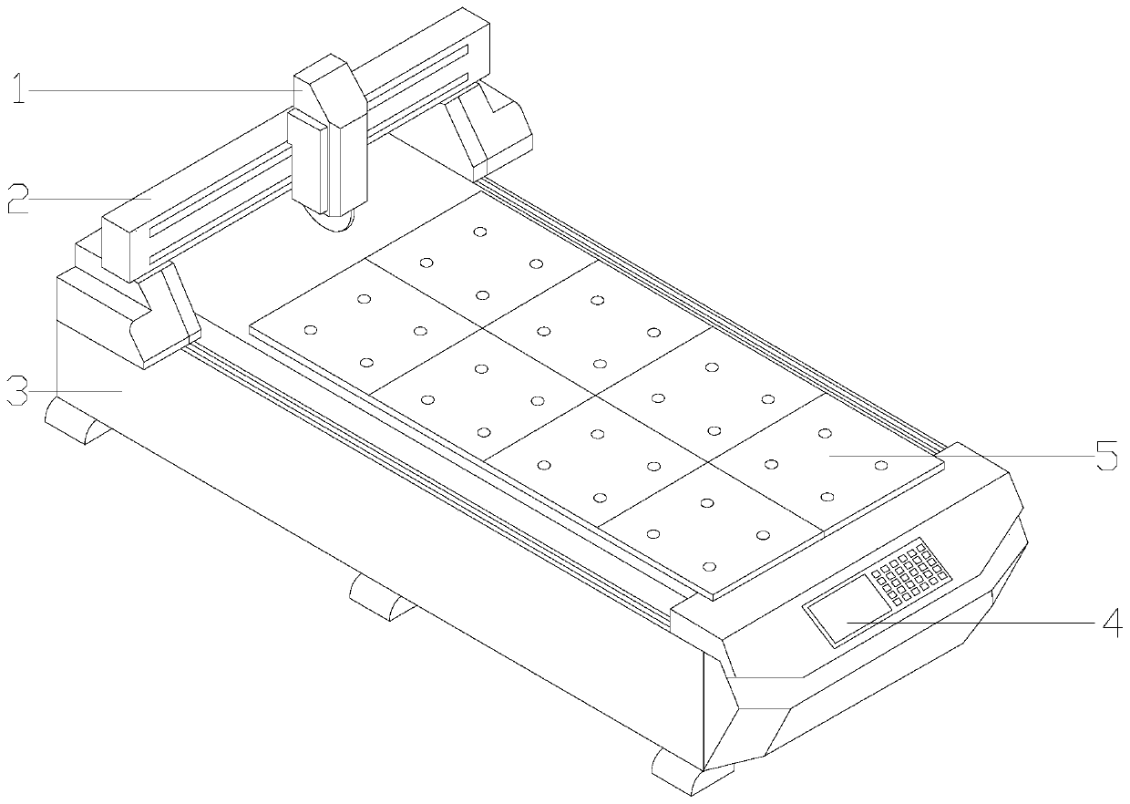 Laser material nicking machine capable of adsorbing and removing scraps