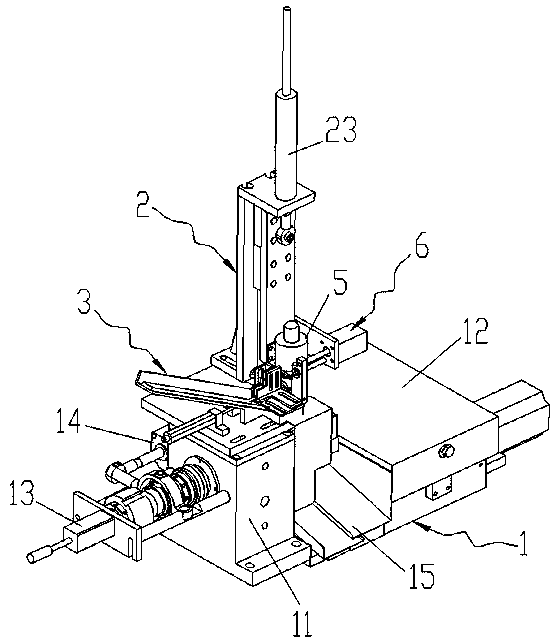 Automatic feeding and automatic turning-round magnetic material punching machine