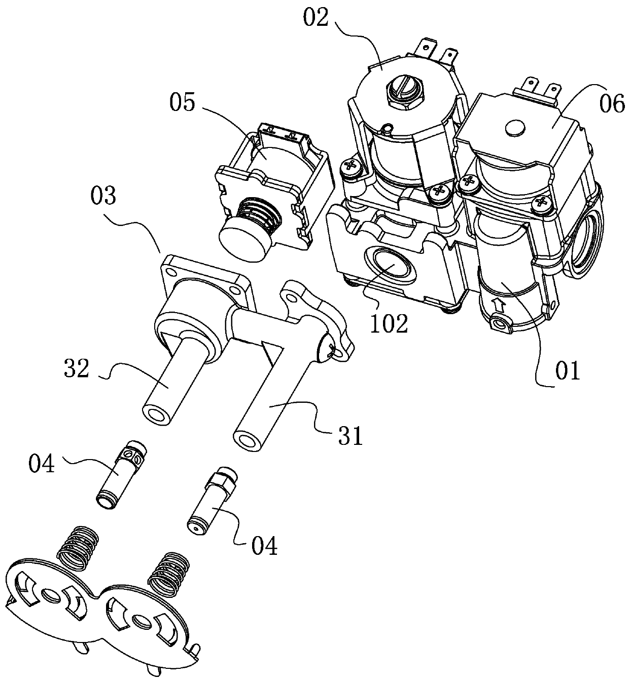 Proportional valve for gas cooker and gas cooker