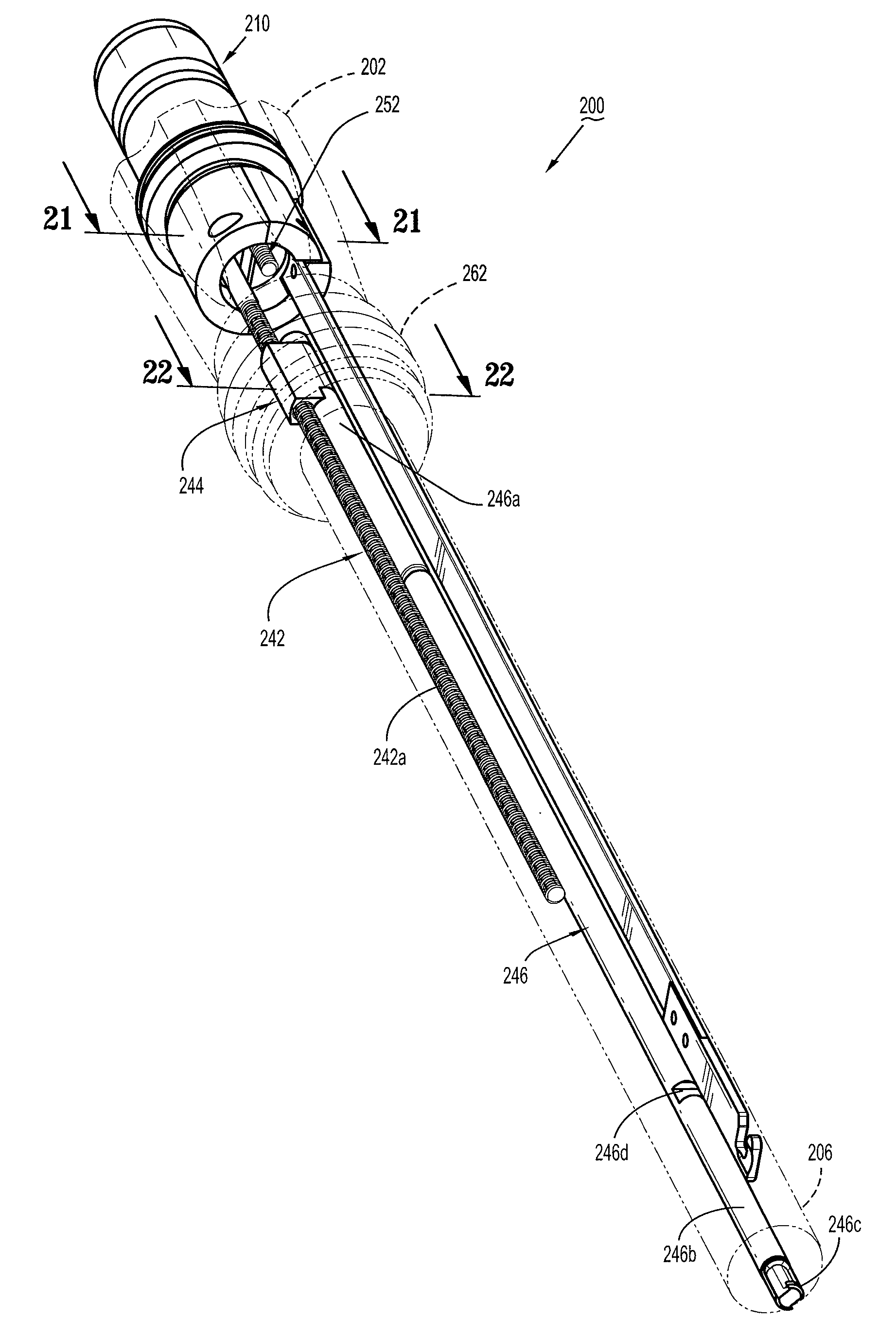 Adapters for use between surgical handle assembly and surgical end effector