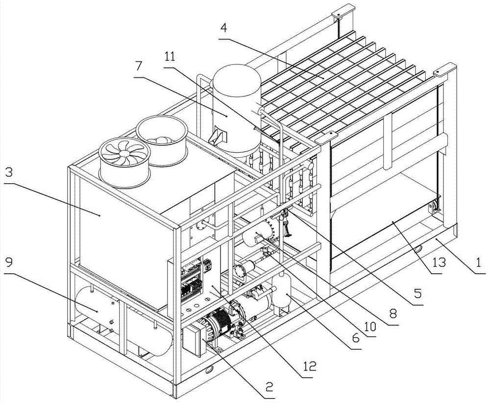 Novel energy-saving mobile ice producer