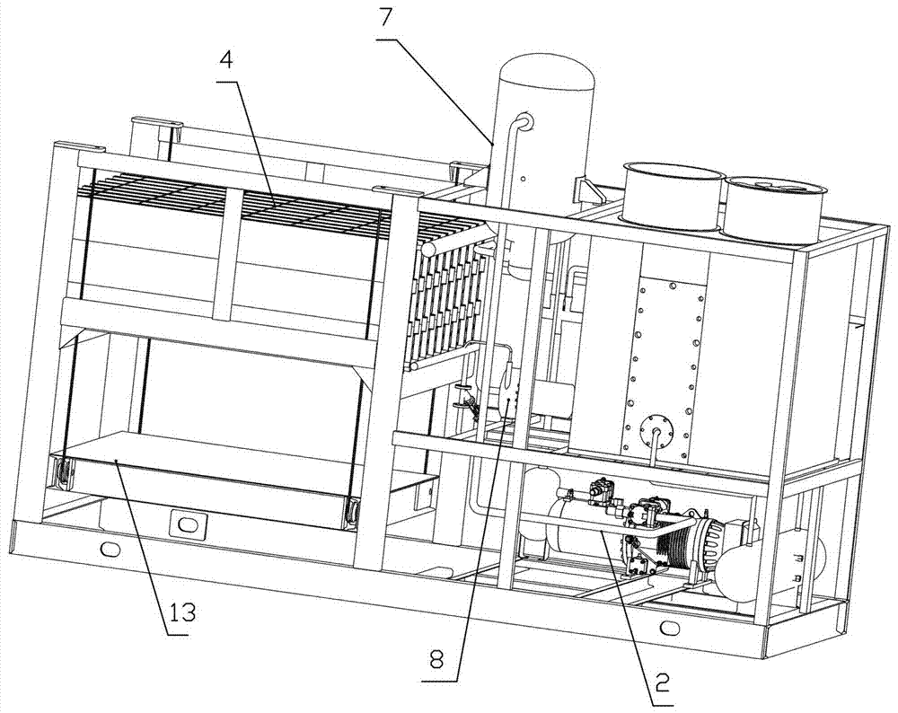 Novel energy-saving mobile ice producer