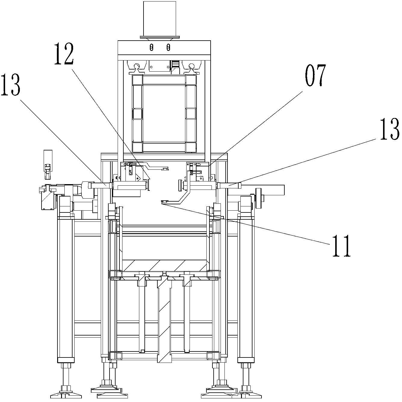 Automatic machining process and machining device for pipe packaging