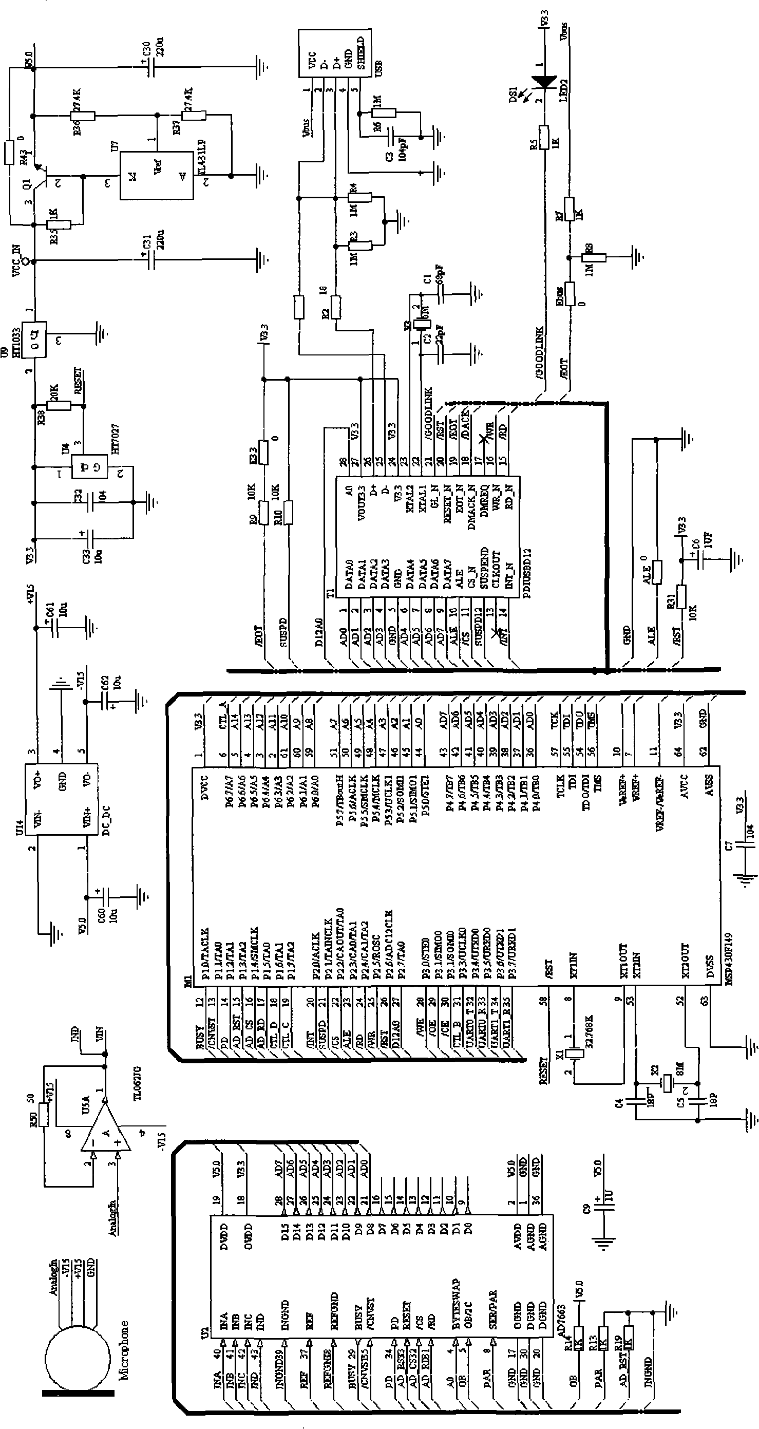 Full-digital real-time noise measurement and analysis method and system thereof