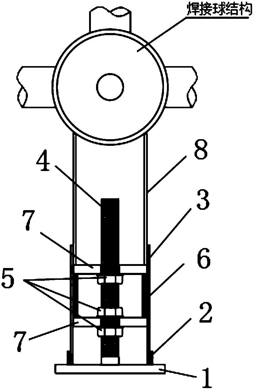 Wire frame sphere joint positioning rapid adjustment device and installation adjustment method thereof