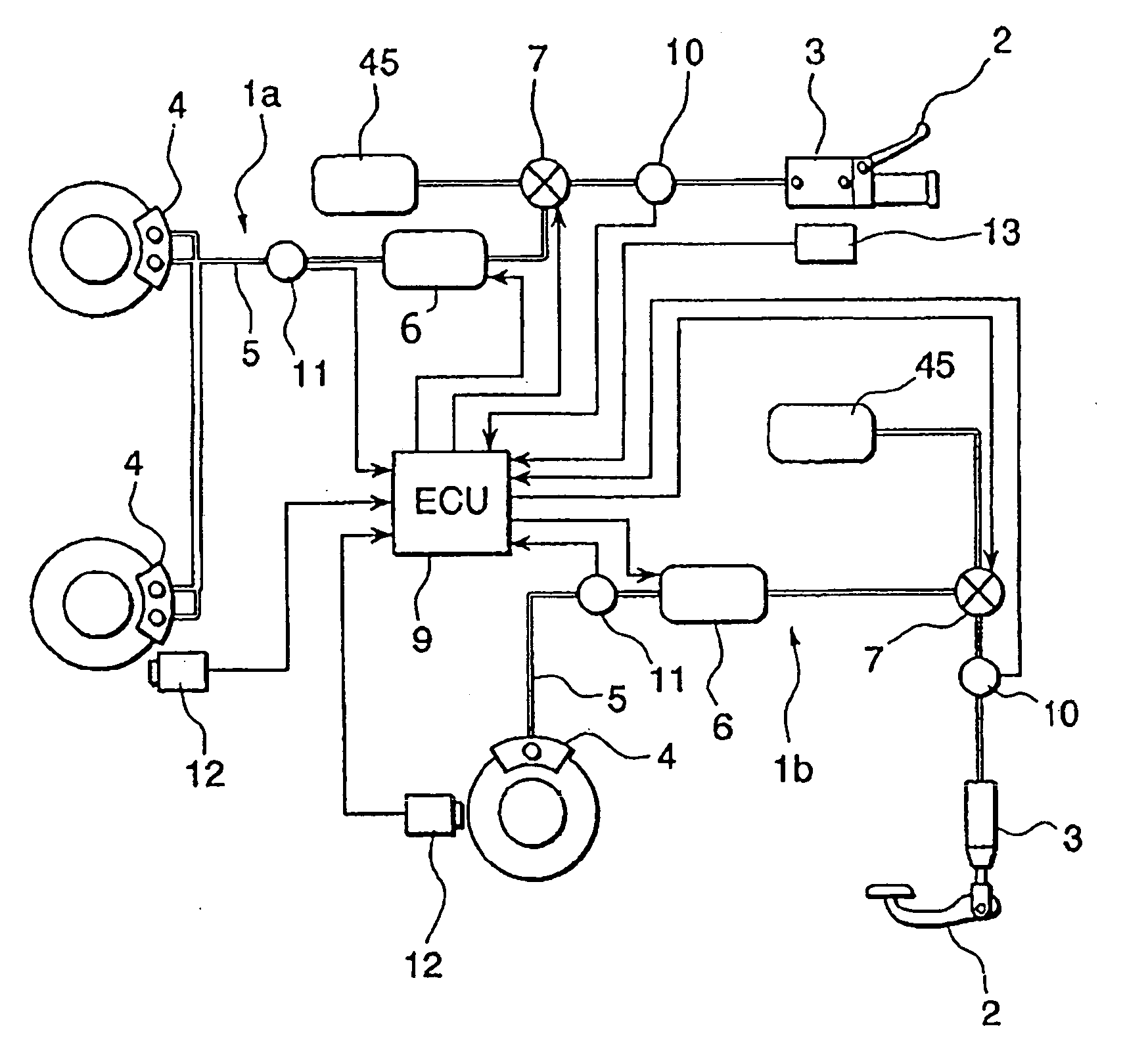 Brake Device For A Two-Wheeled Motor Vehicle, And Method Of Using Same