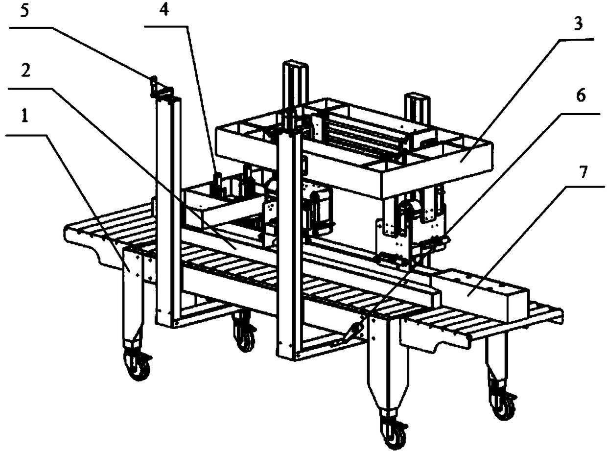 Automatic corner and edge carton sealing machine device for cover and tray cartons of various specifications