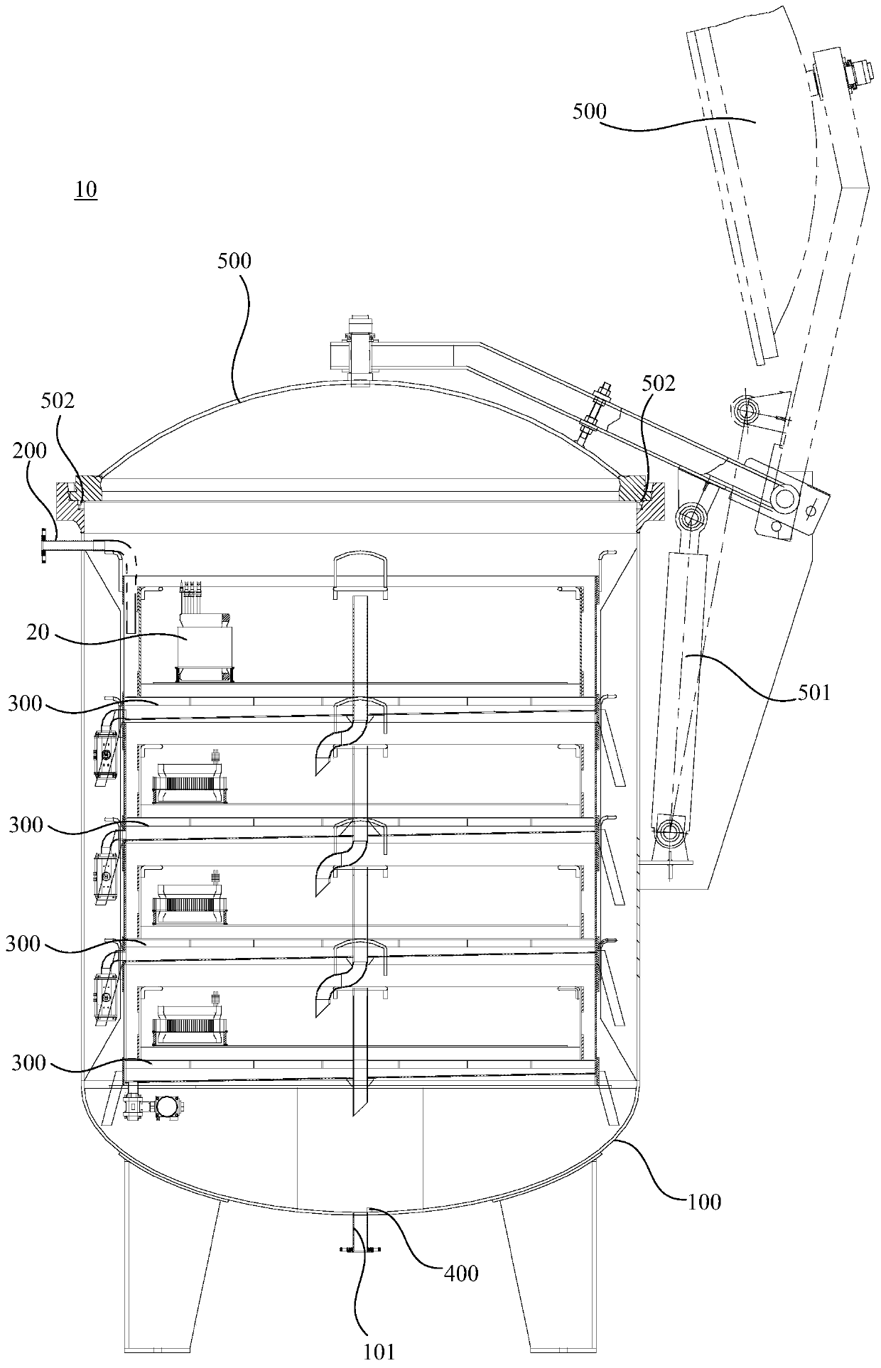 Vacuum pressure impregnating device and paint impregnating method thereof