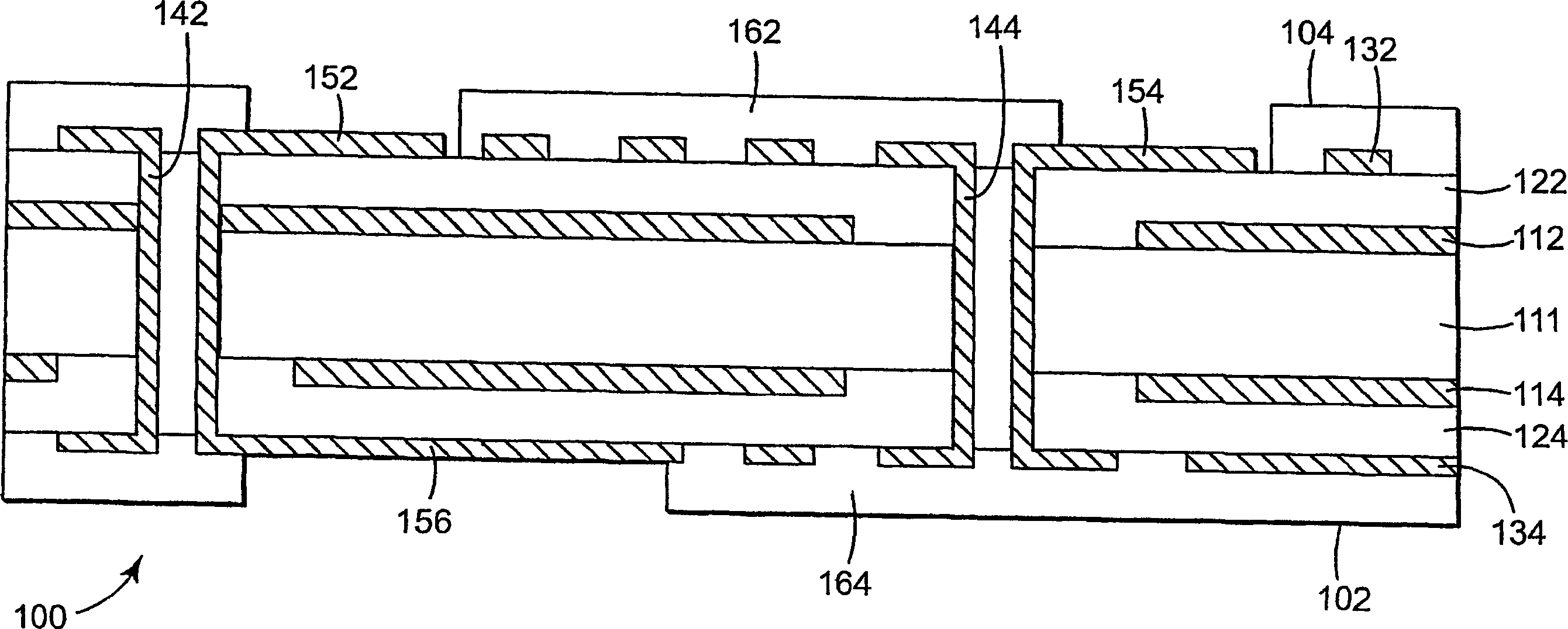 Dielectric composite material comprising benzocyclobutene which contains a filler in order to decrease the coefficient of thermal expansion.