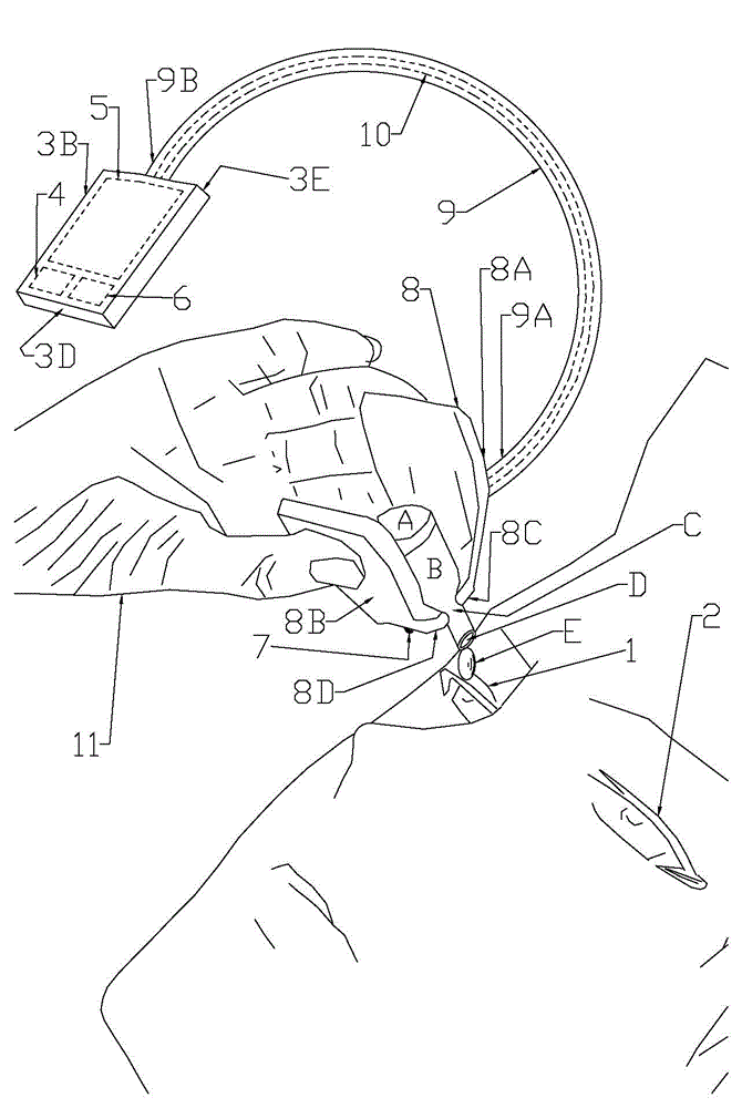 Visual eye-drops application assisting device with display screen