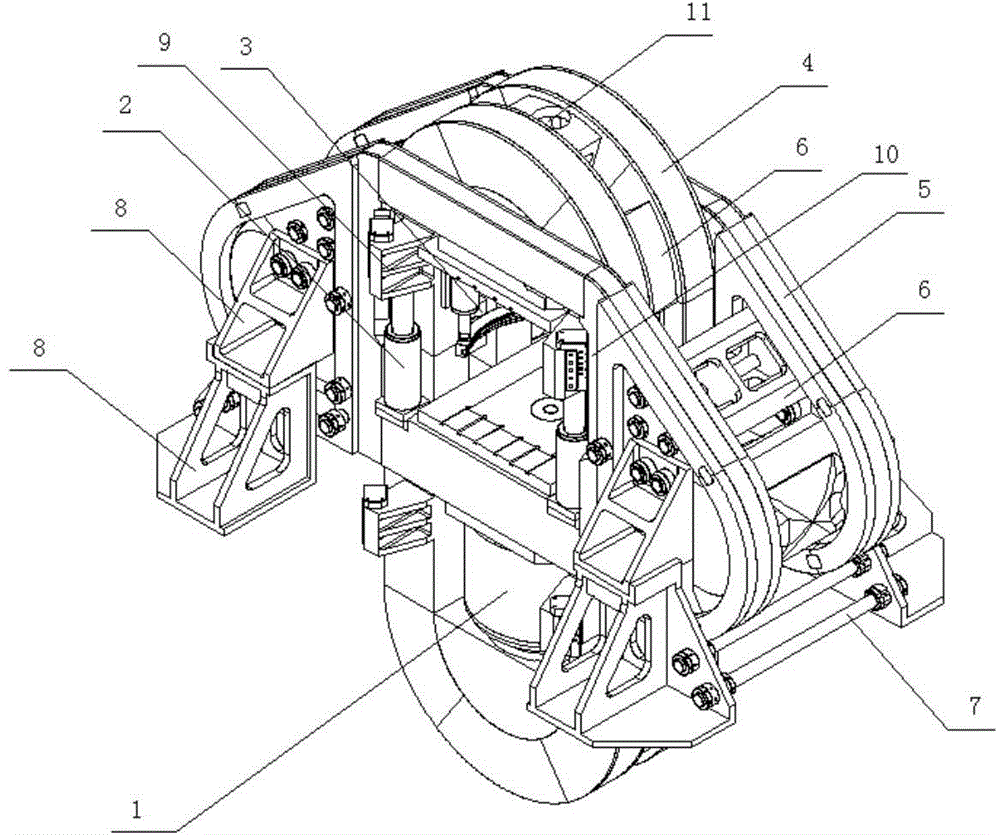 Hydraulic machine with multi-housing multi-directional bearing racks