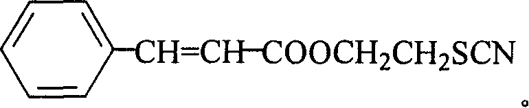 (2'-thiocyano) ethyl cinnamate compound and its preparing method and use