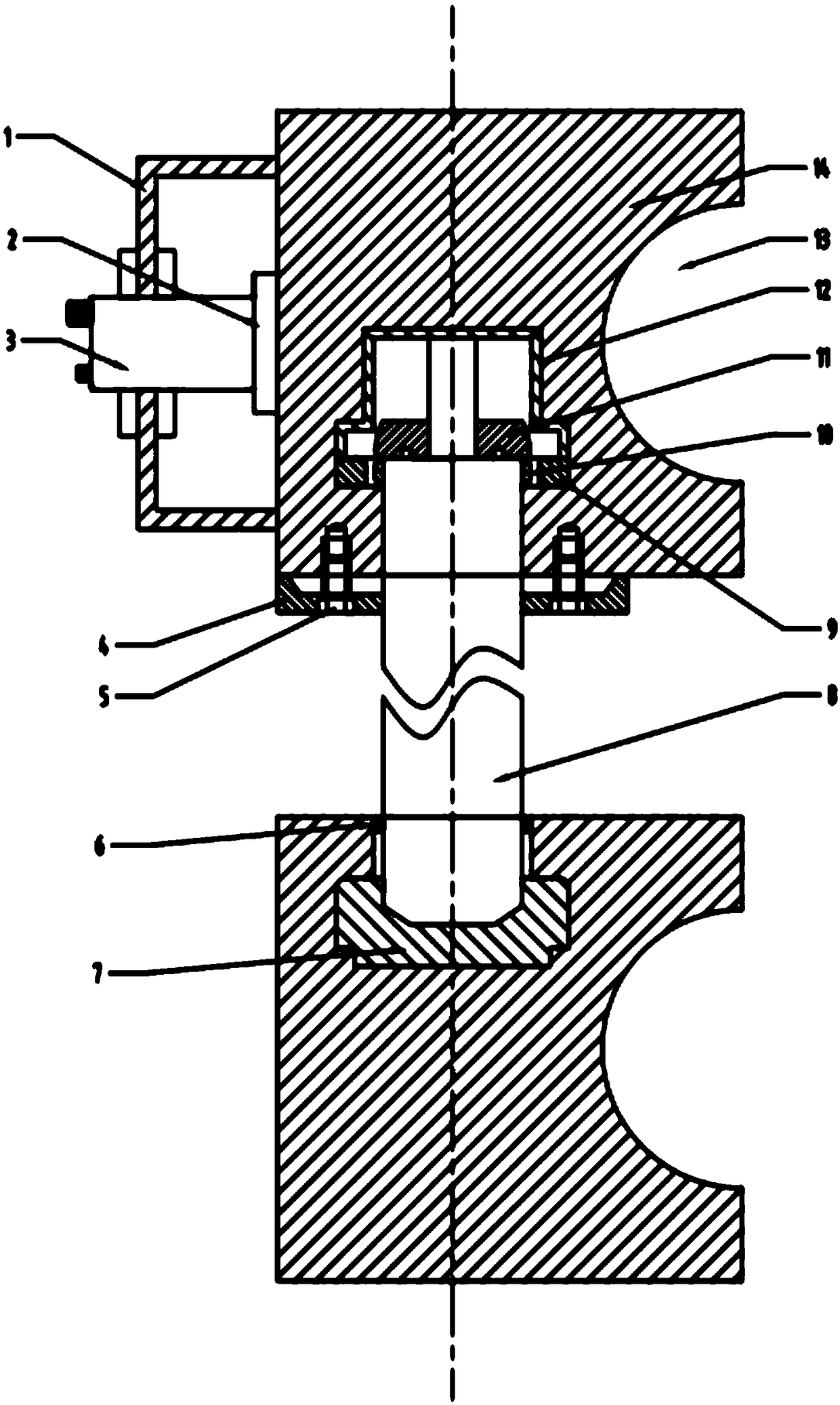 Graded damping vibration reduction device for rolling mill