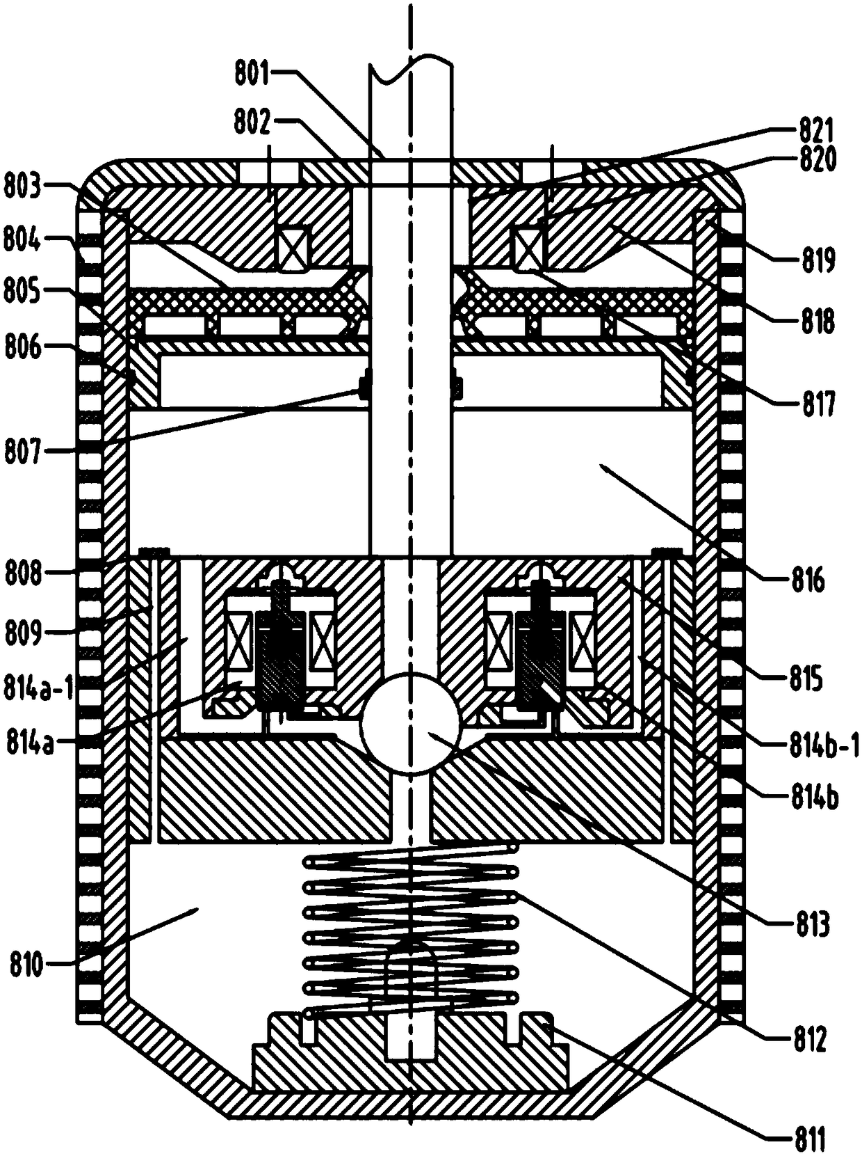 Graded damping vibration reduction device for rolling mill