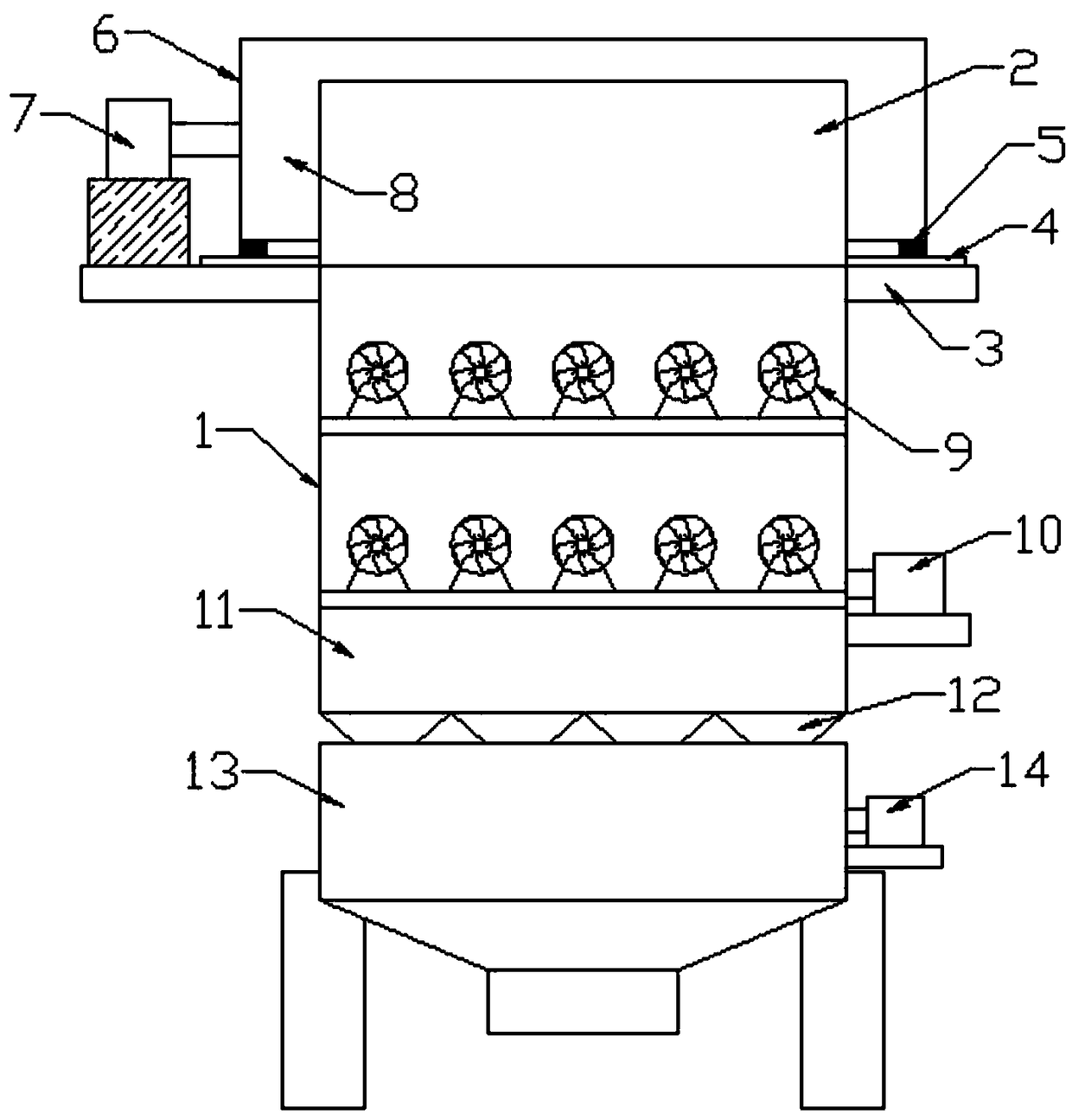 Glutinous rice drying device