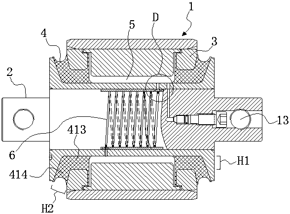 Method for forming liquid rubber composite node with pipe body flow channel and node