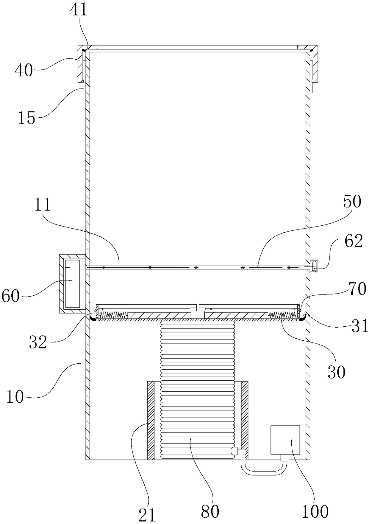 Garbage can opening overturning and cutting-off device