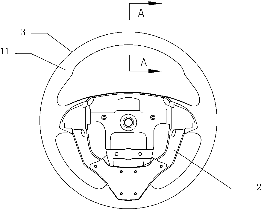 Steering wheel of car