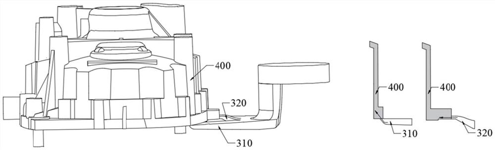 Mixed lap joint type ingate system of aluminum alloy die-casting gearbox shell