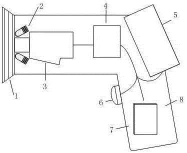 Handheld near infrared spectrum detection system and detection method for quality of fruits and vegetables