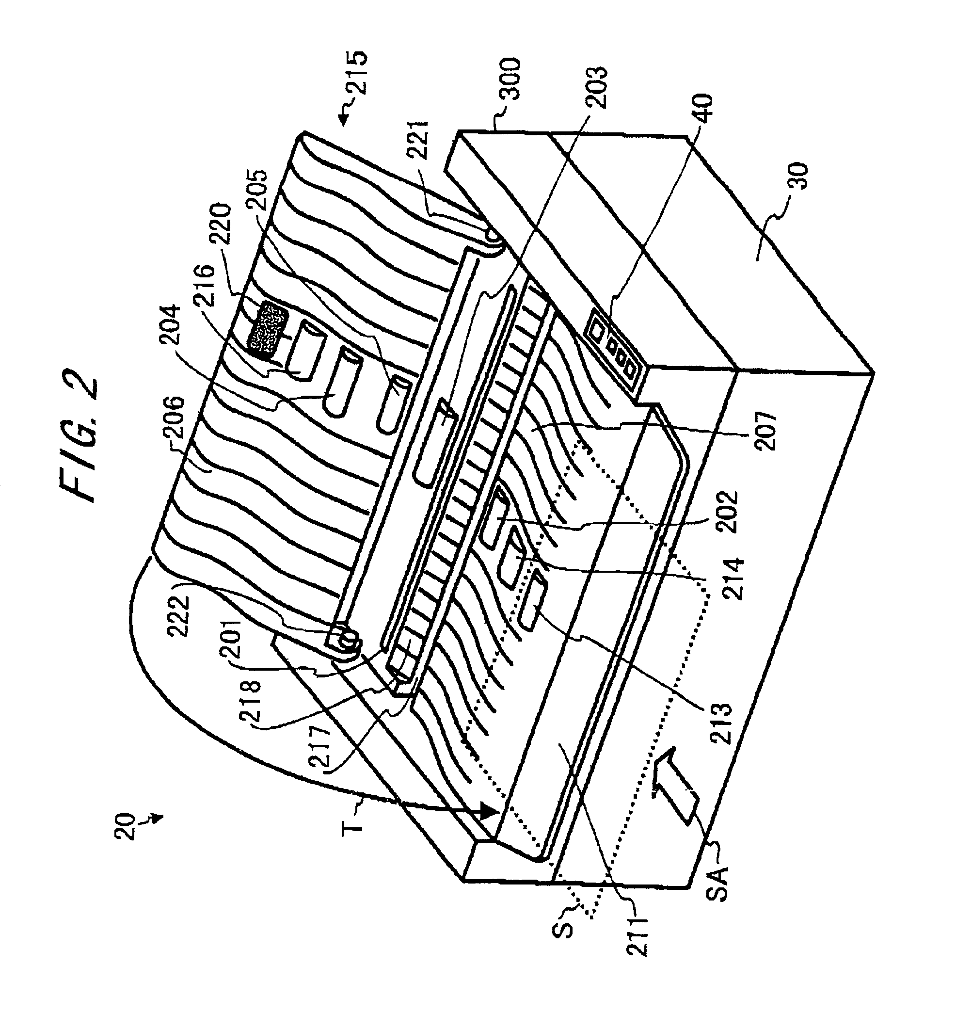 Image reading apparatus and an image processing system having a dirt trapping device