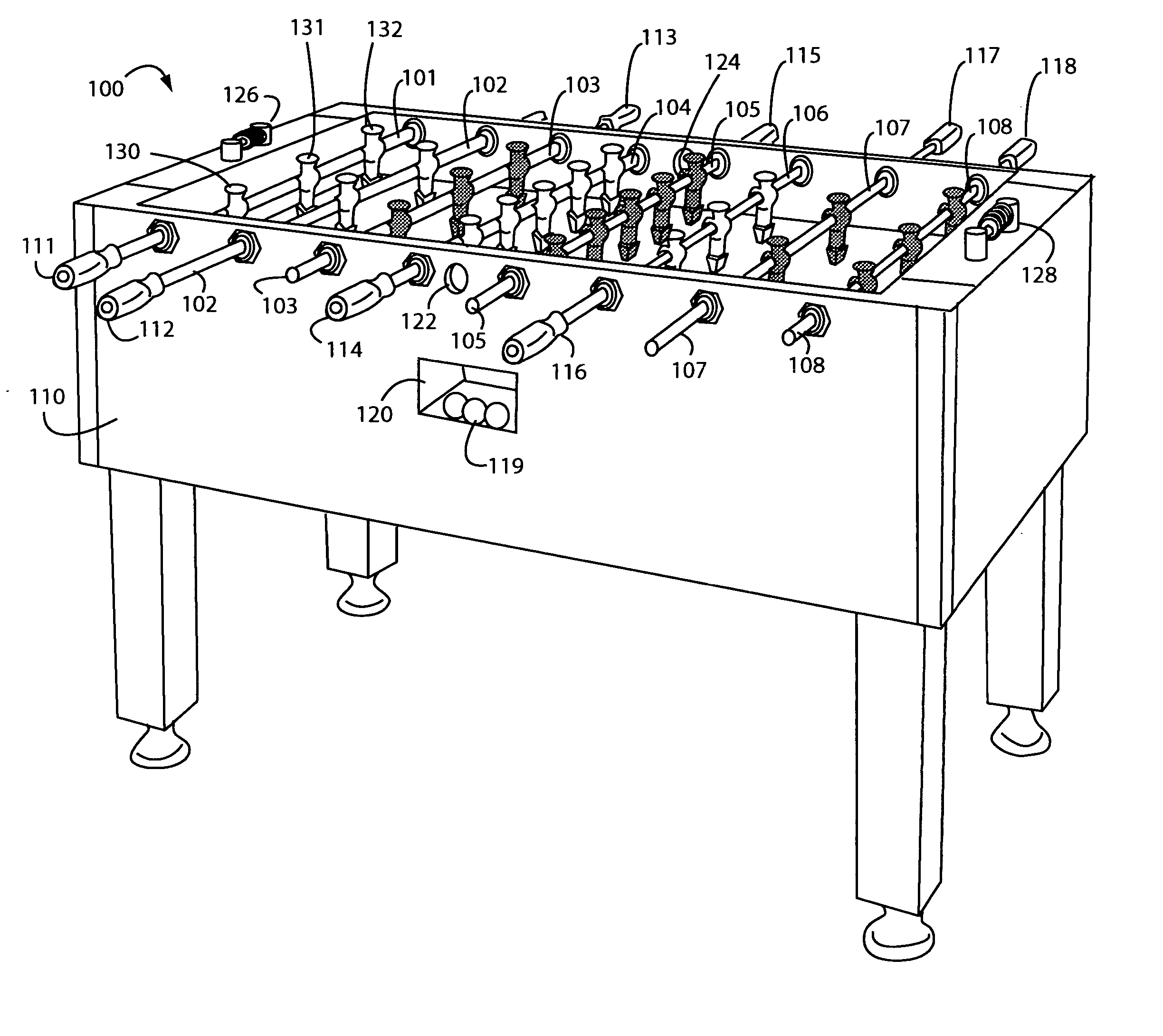 Quick-change foosball table rod handles