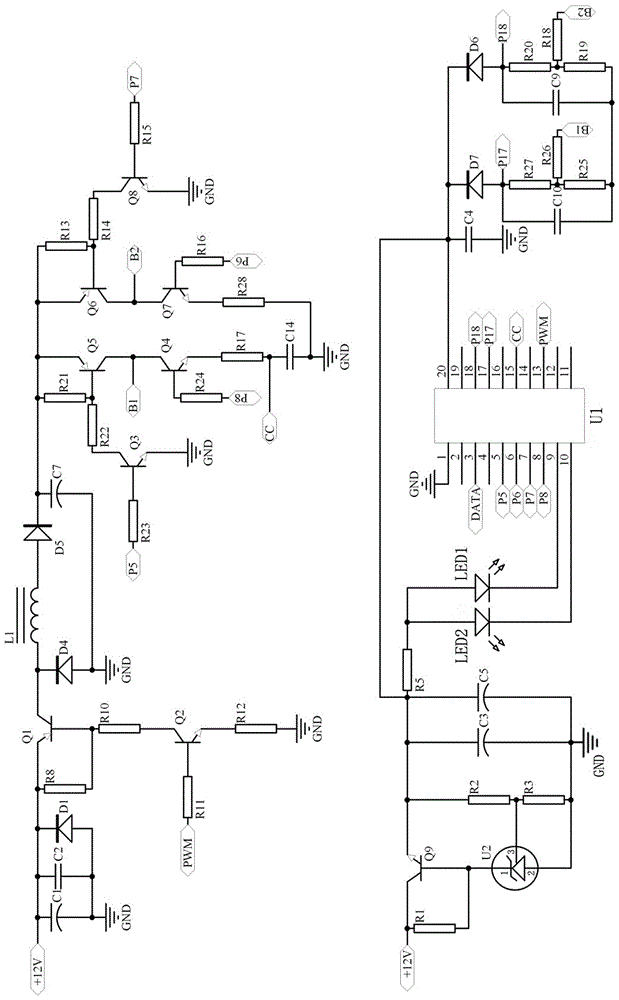 Charger circuit capable of automatically identifying positive electrode and negative electrode