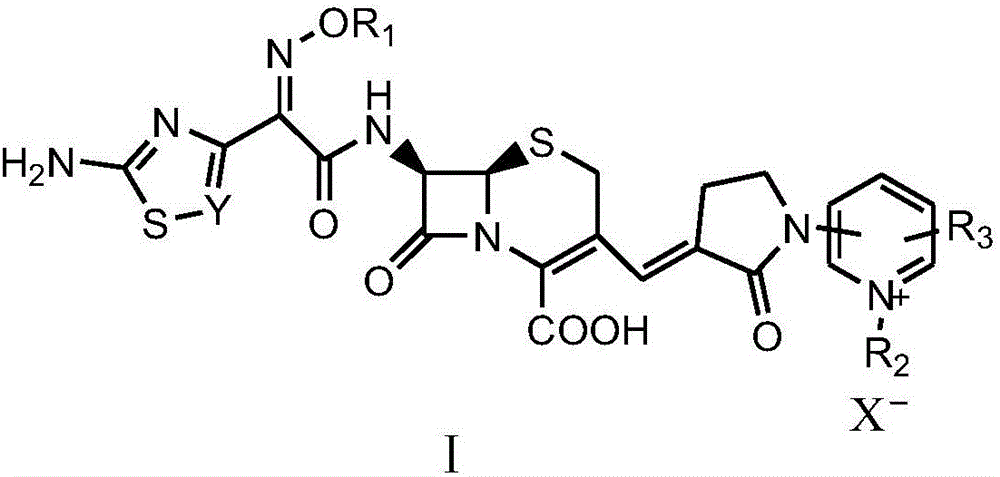 Pyridine-ion-containing vinyl cephalosporin derivative as well as preparation method and application thereof