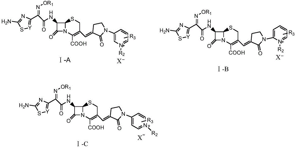 Pyridine-ion-containing vinyl cephalosporin derivative as well as preparation method and application thereof