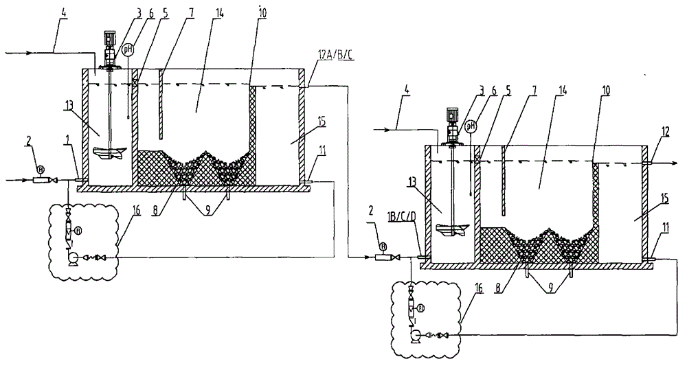 Pretreatment method for step-by-step demulsification and flocculation of DMTO catalyst centrifugal mother liquid through integrated internal-circulation reactor