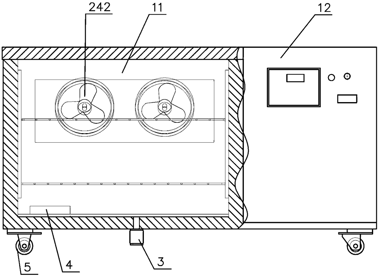 In-situ quick precooling machine for fruits