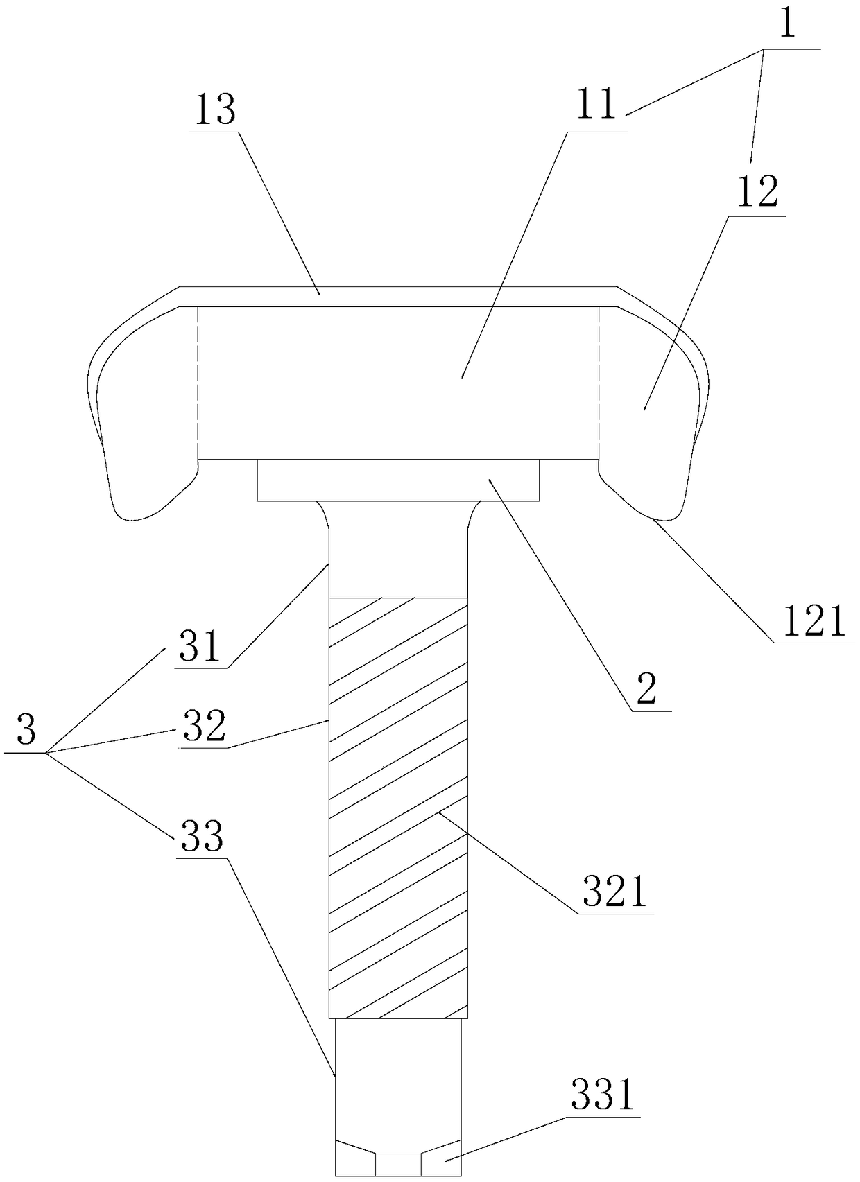 Rotation-prevention-type hub bolt