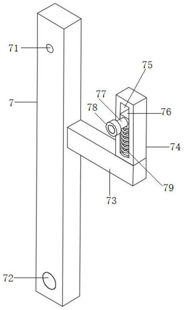 Pedestrian passage gate with telescopic structure